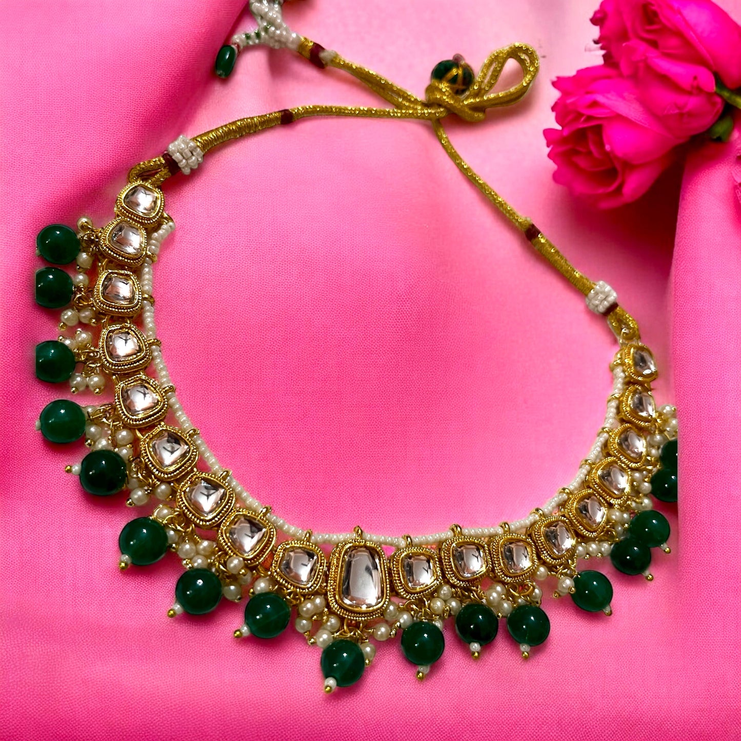 EMERALD KIRTI NECKLACE SET