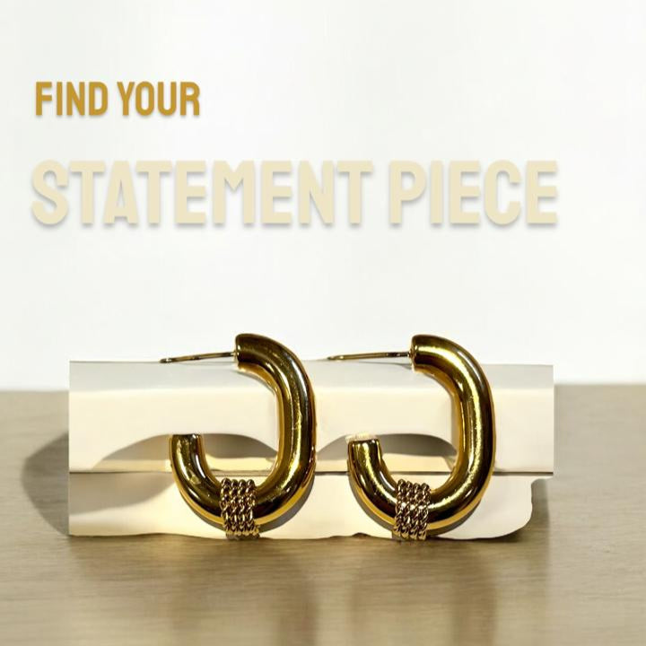 GOLD LUNA HOOPS
