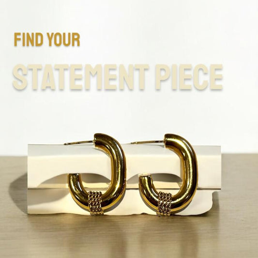 GOLD LUNA HOOPS