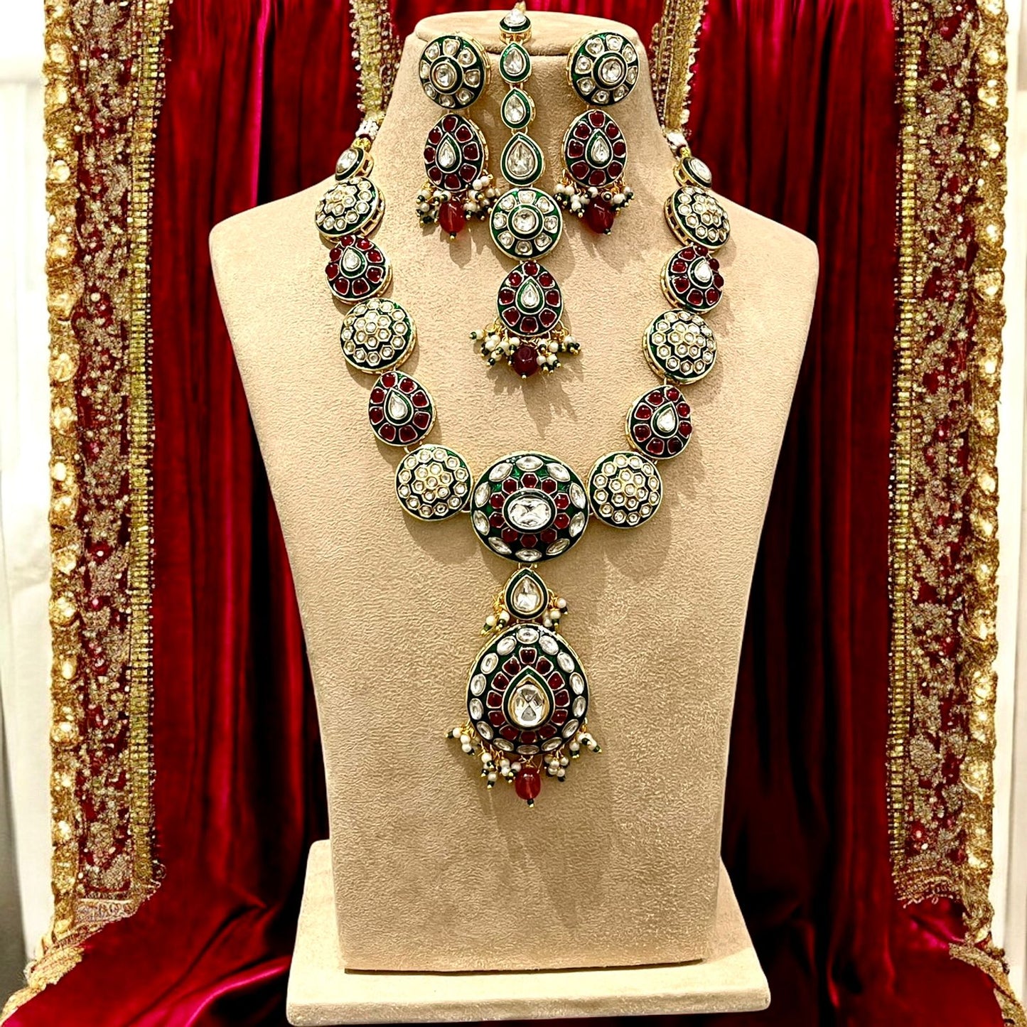 GOLD RUBY LILA NECKLACE SET