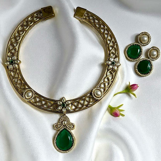EMERALD SUNSHINE HASLI NECKLACE SET