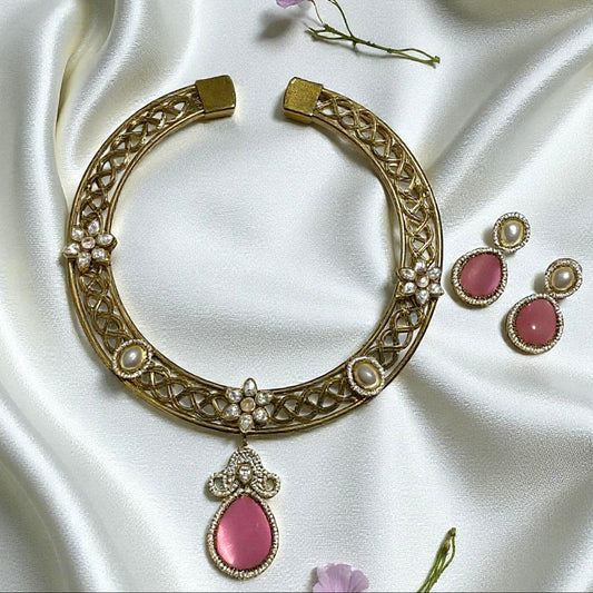 PINK SUNSHINE HASLI NECKLACE SET