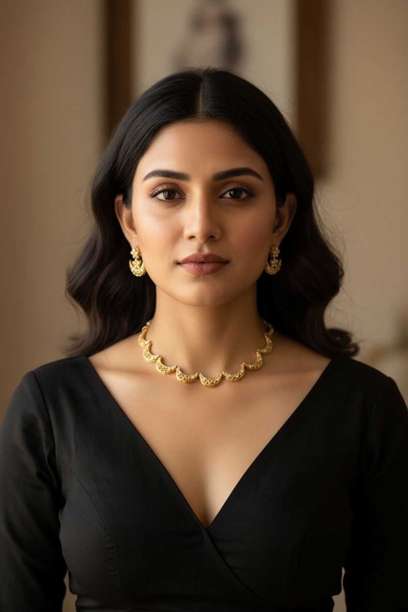 GOLD MOON NECKLACE SET