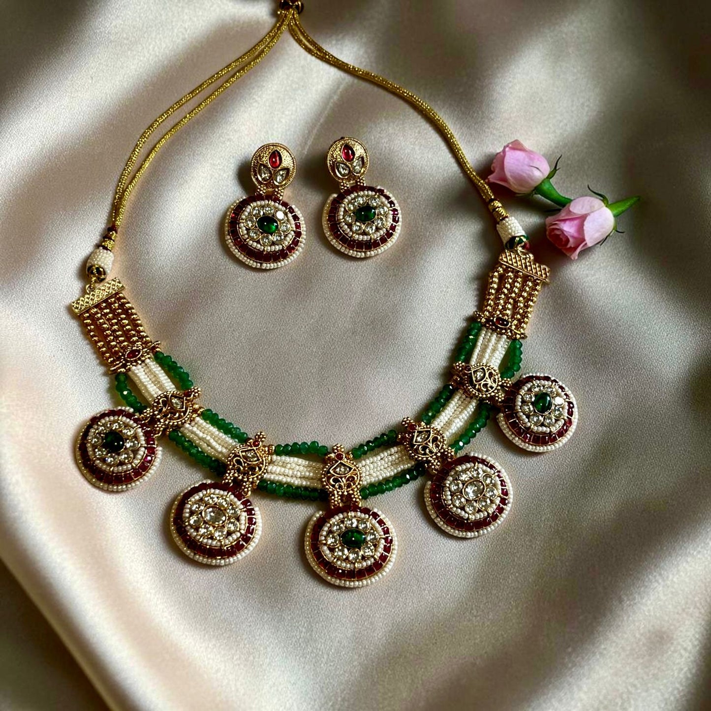 EMERALD NAYANTARA NECKLACE SET