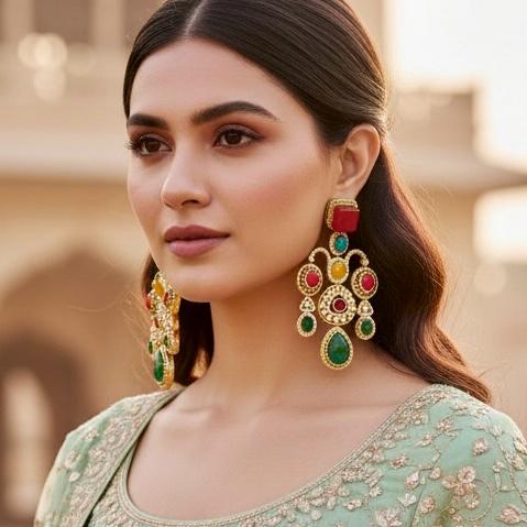 MULTICOLOUR AMARA LUXE EARRINGS - 01