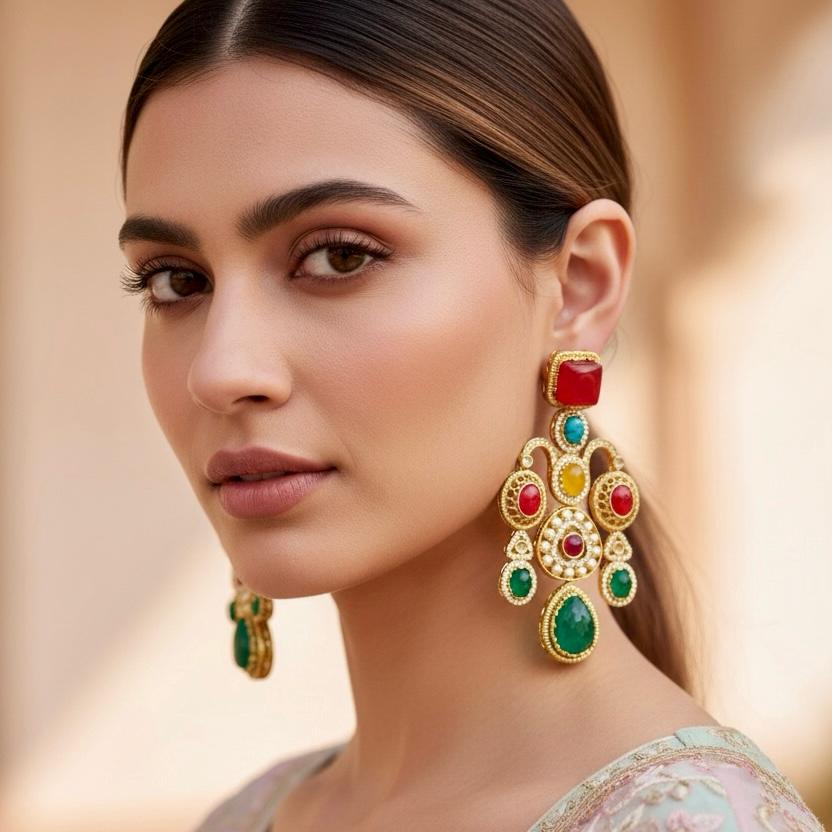 MULTICOLOUR AMARA LUXE EARRINGS - 01
