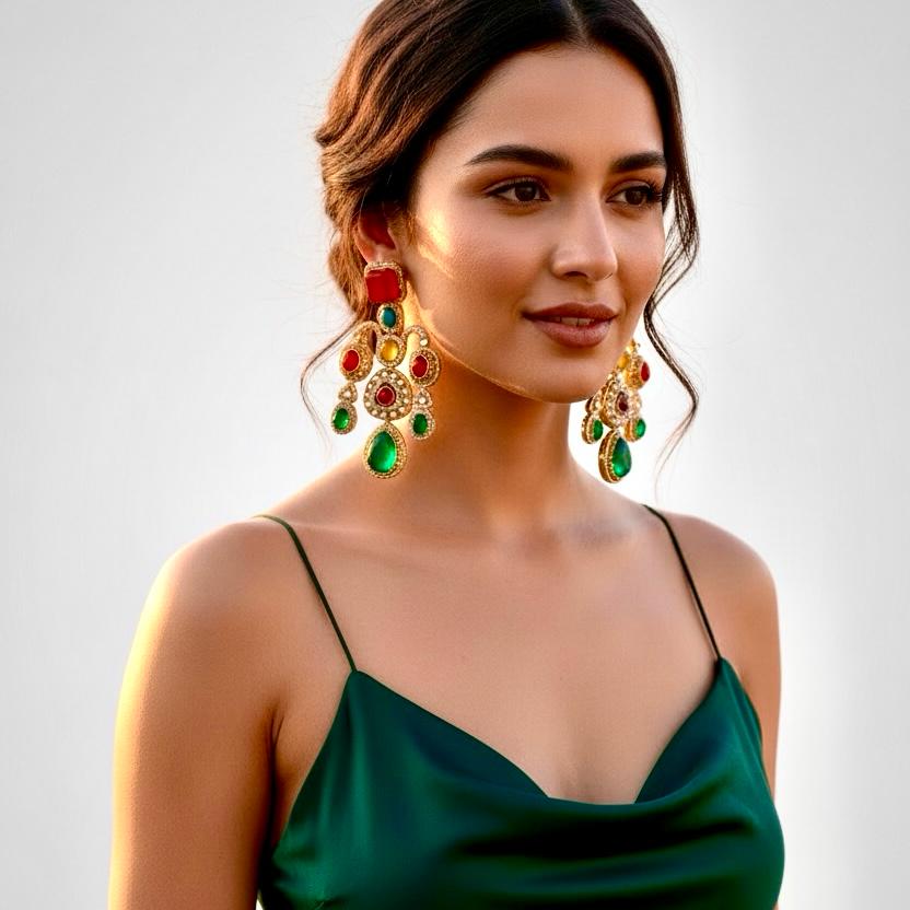 MULTICOLOUR AMARA LUXE EARRINGS - 01