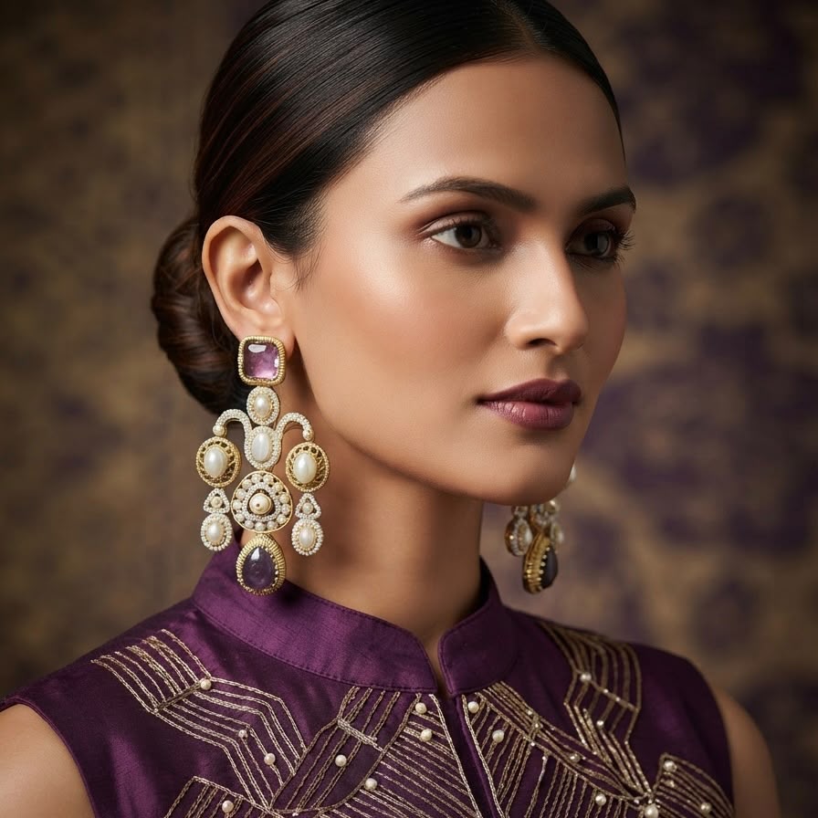 PURPLE AMARA LUXE EARRINGS