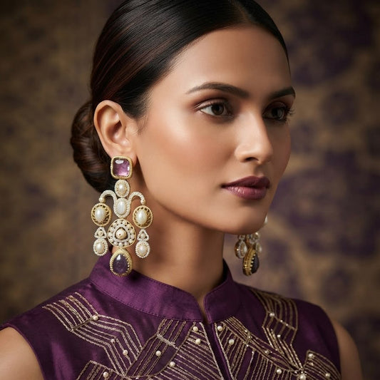 PURPLE AMARA LUXE EARRINGS