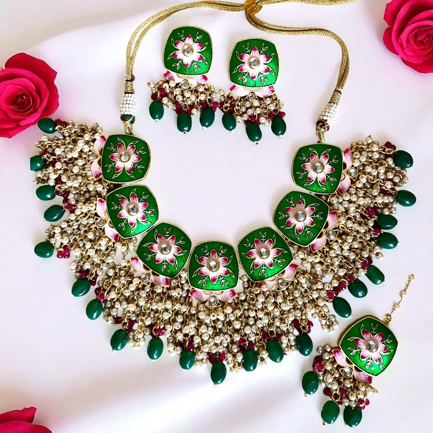 EMERALD AADHYA NECKLACE SET