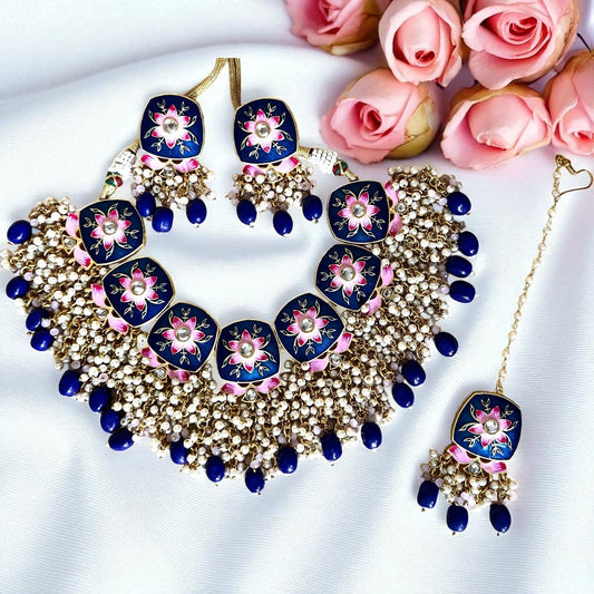 BLUE AVYANA NECKLACE SET