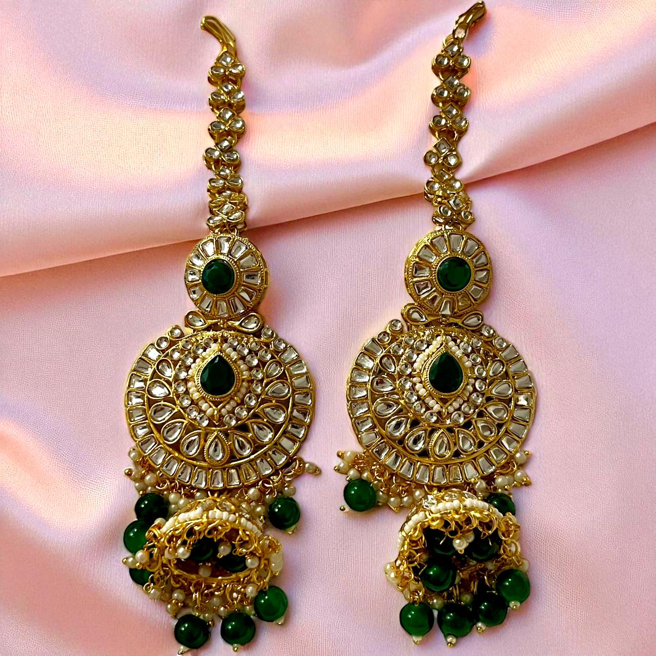 EMERALD KOHINOOR NECKLACE SET