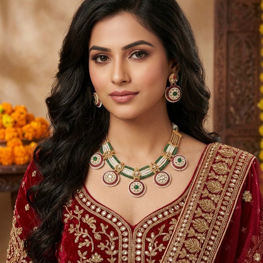 EMERALD NAYANTARA NECKLACE SET