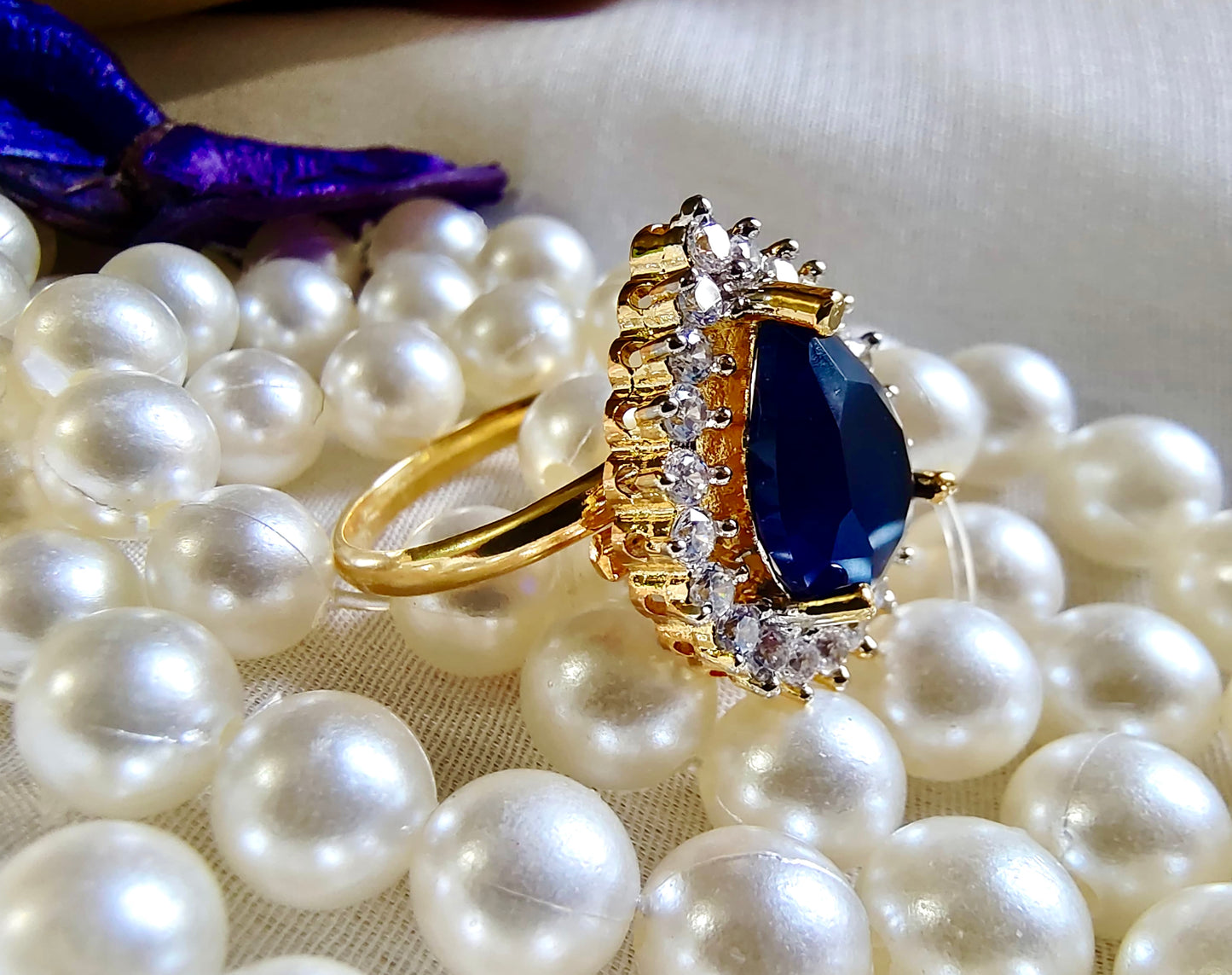 BLUE DAZZLE ZIRCONIA RING