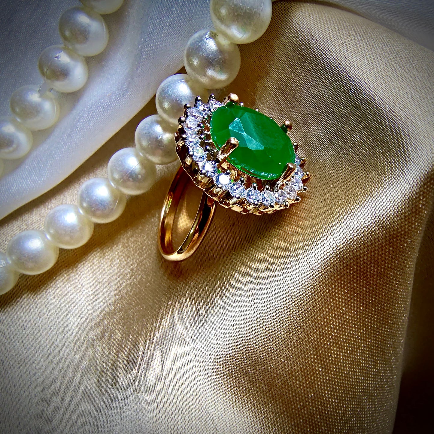 EMERALD ELLA ZIRCONIA RING