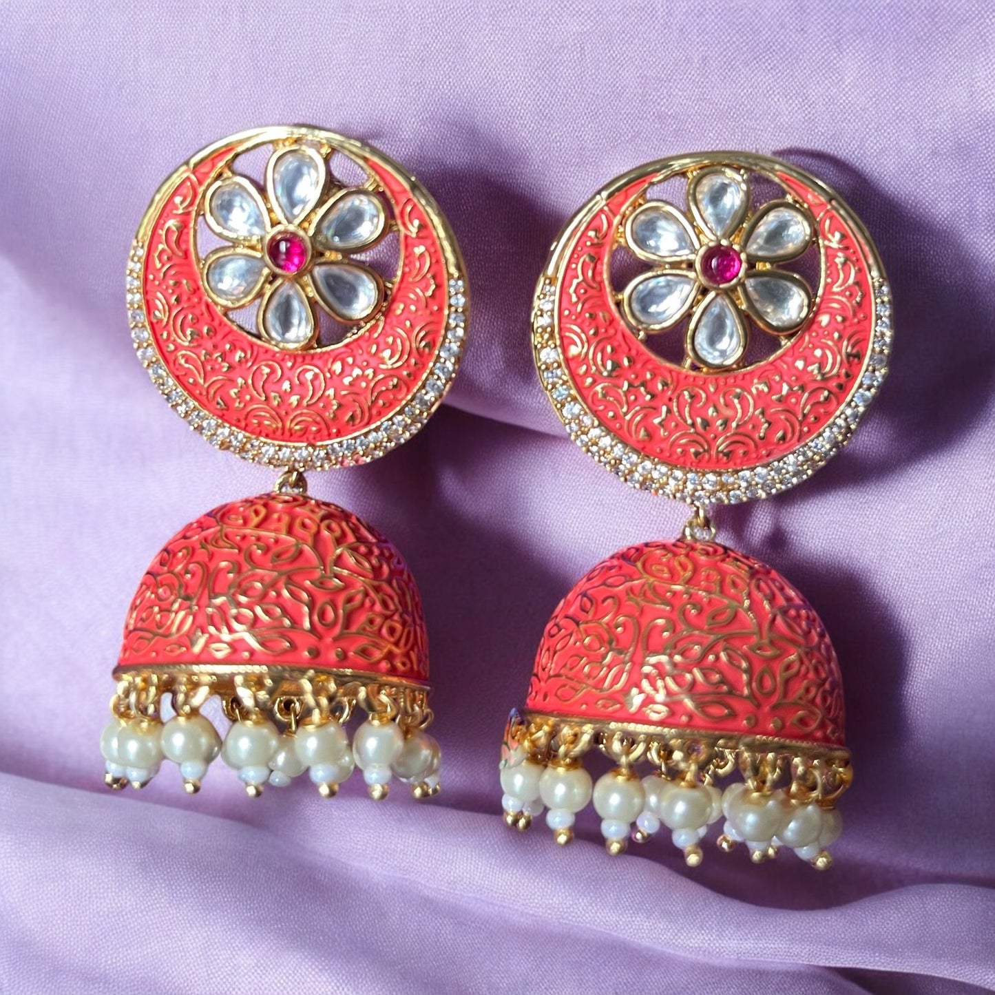 TANGERINE SUHANA CHANDBALI JHUMKIS